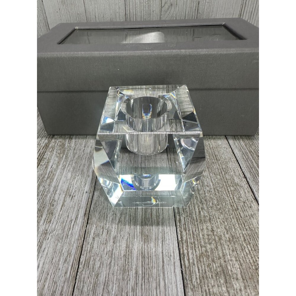 Vtg Rosenthal Regency Crystal Glass Votive Candle Holders W/ Box Set of 2 - Picture 5 of 15